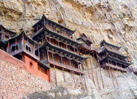 山西大同恒山悬空寺--中国古代建筑史上的奇迹